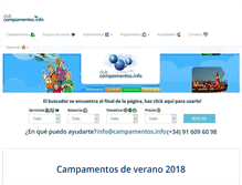 Tablet Screenshot of campamentos.info